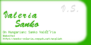 valeria sanko business card